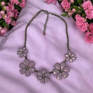 Vintage 5 Pink Flower Bohemian Necklaces 18-22” custom jewelry